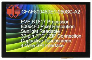 800x480 Capacitive Touchscreen EVE TFT Module (CFAF800480E1-050SC-A2)