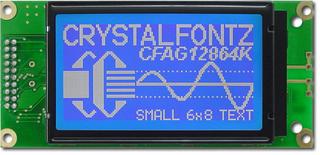 White on Blue 128x64 Graphic LCD (CFAG12864K-TMI-TN)