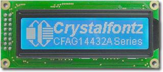 White on Blue 144x32 LCD Module (CFAG14432A-TMI-TT)