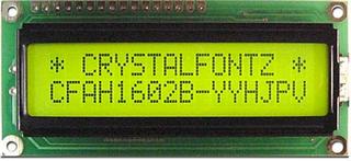 16x2 Yellow-Green LCD (EOL) (CFAH1602B-YYH-JPV)