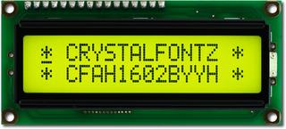 16x2 Yellow-Green Character Display (CFAH1602B-YYH-JTV)