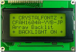 EOL Green 16x4 Parallel Character LCD (CFAH1604A-YYH-JP)