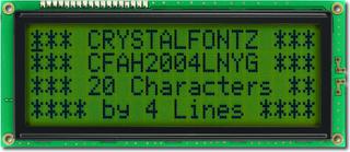 20x4 Character Yellow-Green LCD (CFAH2004L-NYG-ET)