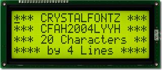 Yellow-Green 20x4 Character Module (CFAH2004L-YYH-JT)