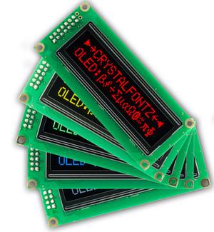 16x2 Character OLED Display, Multiple Colors (CFAL1602C Series)