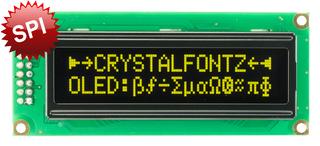 SPI 16x2 Yellow Character OLED (CFAL1602C-PY)