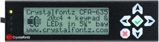 20x4 Character Enclosed LCD Module (XES635BK-TFE-KU)