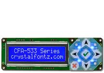 White on Blue 16x2 Character USB LCD CFA533-TMI-KU