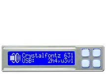 Blue 20x2 Character LCD USB Display CFA631-TMF-KU