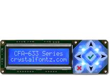 Blue 16x2 Character USB LCD Display CFA633-TMI-KU