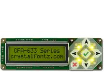 Green RS232 16x2 Character LCD CFA633-YYH-KS