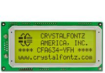 20x4 Inverted Logic Level Serial Character LCD CFA634-YFH-KN
