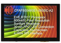 800x480 Capacitive Touchscreen EVE TFT Module CFAF800480E1-050SC-A2