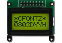 Backlit 8x2 Character Sunlight Readable LCD CFAH0802D-YYH-JP