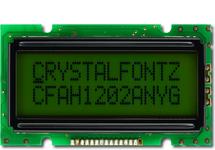 12x2 Sunlight Readable Character LCD CFAH1202A-NYG-JT 12x2 Sunlight Readable Character LCD CFAH1202A-NYG-JT
