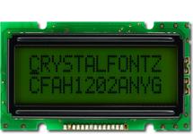 12x2 Sunlight Readable Character LCD CFAH1202A-NYG-JT