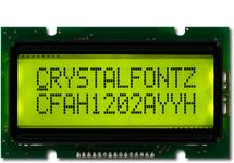 Sunlight Readable 12x2 Character LCD CFAH1202A-YYH-JT
