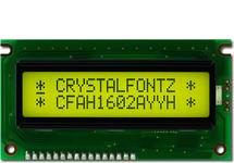 Yellow 16x2 Character Sunlight Readable LCD CFAH1602A-YYH-JT
