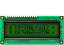 16x2 Sunlight Readable Character LCD CFAH1602B-NYG-JT