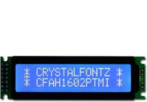 16x2 Character White on Blue LCD CFAH1602P-TMI-ET