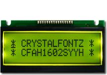 16x2 Black on Yellow LCD CFAH1602S-YYH-ET