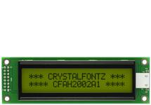 Black on Yellow 20x2 Character LCD CFAH2002A1-YYH-JT Black on Yellow 20x2 Character LCD CFAH2002A1-YYH-JT