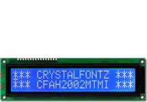 White on Blue 20x2 Character LCD Module CFAH2002M-TMI-ET