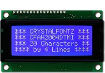 White on Blue 20x4 Character LCD CFAH2004D-TMI-ET