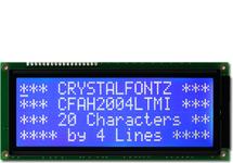 20x4 Character LCD White on Blue CFAH2004L-TMI-JT