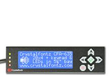 20x4 USB LCD Display in Steel Enclosure White Text on Blue XES635BK-TML-KU