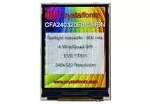 240x320 2.4" EVE TFT Display CFA240320E0-024SN 240x320 2.4" EVE TFT Display CFA240320E0-024SN