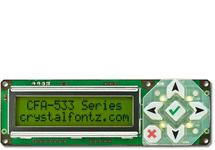 Yellow-Green Serial 16x2 Character LCD CFA533-YYH-KL