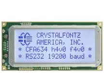 20x4 RS-232 Serial Character LCD CFA634-TFH-KS