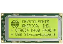20x4 Character Display LCD CFA634-YFH-KU