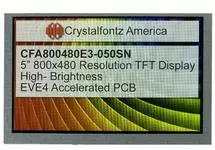 800x480 5" EVE TFT Display CFA800480E3-050SN 800x480 5" EVE TFT Display CFA800480E3-050SN
