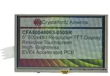 5" 800x480 Resistive Touchscreen TFT with EVE CFA800480E3050SR 5" 800x480 Resistive Touchscreen TFT with EVE CFA800480E3050SR
