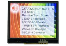 320x240 3.5" Touch Screen Color TFT CFAF320240F-035T-TS