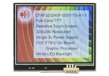 320x240 EVE Touchscreen TFT Display CFAF320240F-035T-TS-A1-1 320x240 EVE Touchscreen TFT Display CFAF320240F-035T-TS-A1-1