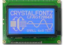 White on Blue 2.9 inch Graphic LCD CFAG12864A-TMI-VN