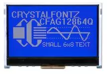2.9-inch White on Blue 128x64 Graphic LCD CFAG12864Q1-TMI 2.9-inch White on Blue 128x64 Graphic LCD CFAG12864Q1-TMI
