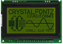 Sunlight Readable 128x64 SPI or Parallel Graphic LCD CFAG12864S-YYH-VT