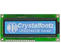 White on blue 144x32 Graphic LCD CFAG14432E-TMI-TT White on blue 144x32 Graphic LCD CFAG14432E-TMI-TT