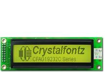 Yellow-Green 192x32 Serial Graphic LCD CFAG19232C-YYH-TT