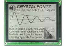 Gray Monochrome Sunlight Readable 320x240 Graphic LCD CFAG320240CX-TFH-T Gray Monochrome Sunlight Readable 320x240 Graphic LCD CFAG320240CX-TFH-T