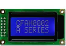 White on Blue 8x2 Character LCD CFAH0802A-TMI-JT