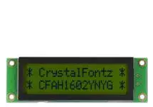 16x2 Character Non-Backlit LCD CFAH1602Y-NYG-ET