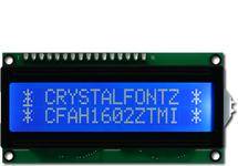 Standard 16x2 White on Blue LCD from Crystalfontz