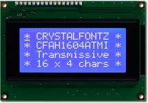 Blue 16x4 Edge-Lit Character LCD CFAH1604A-TMI-JT