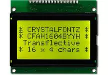 Transflective 16x4 Character LCD CFAH1604B-YYH-ET