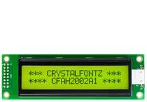 20x2 Dark on Yellow Character LCD (3.3v) CFAH2002A1-YYH-JTV